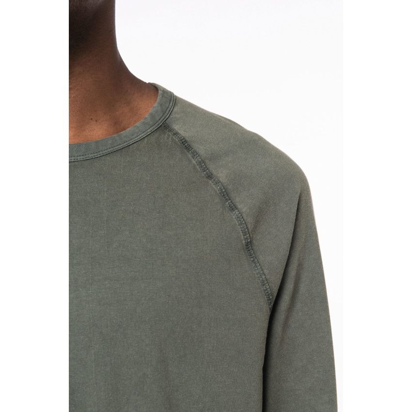 T-shirt éco-responsable raglan à manches longues pour homme