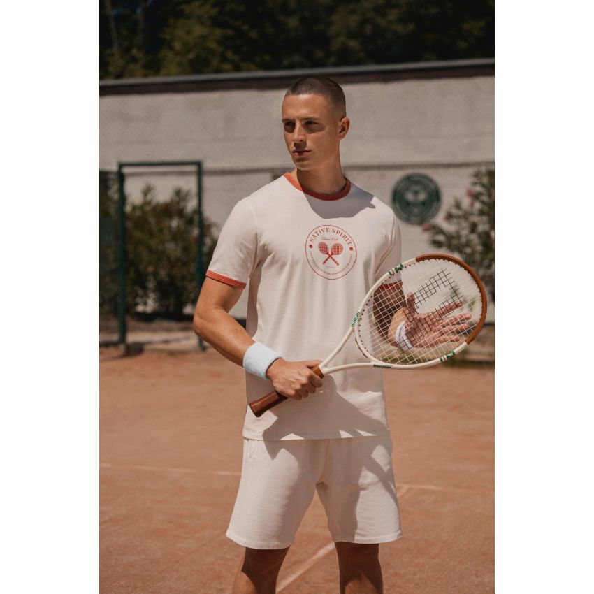 T-shirt ringer éco-responsable homme avec contrastes et aspect délavé