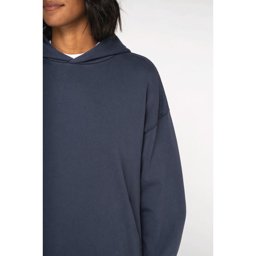 Sweat à capuche éco-responsable unisexe oversize effet délavé