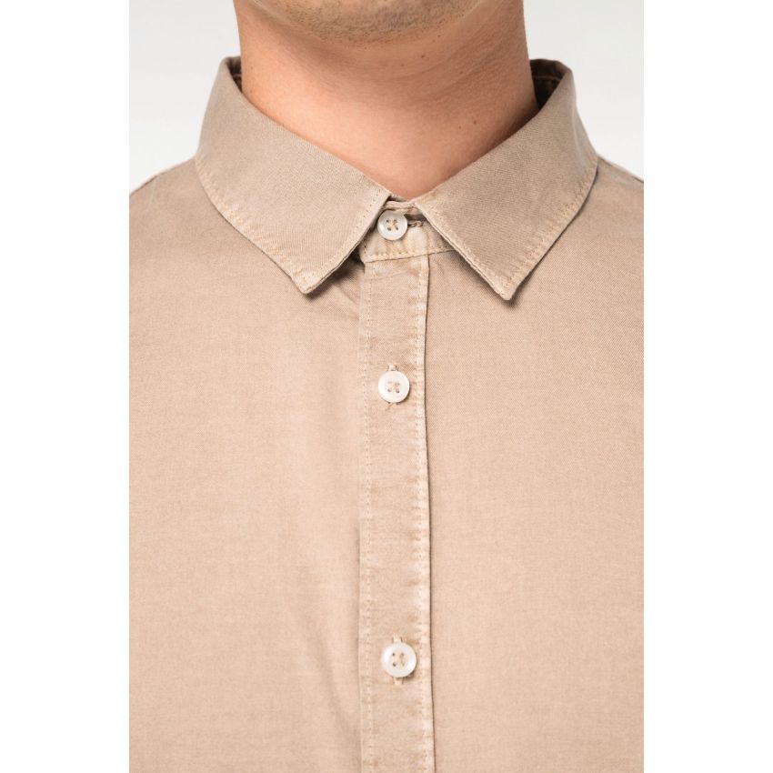 Chemise éco-responsable effet délavé pour homme