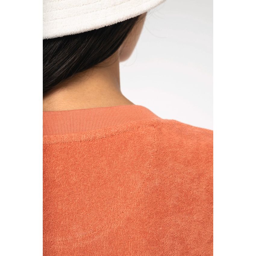 Robe éco-responsable en maille turque à épaules tombantes pour femme