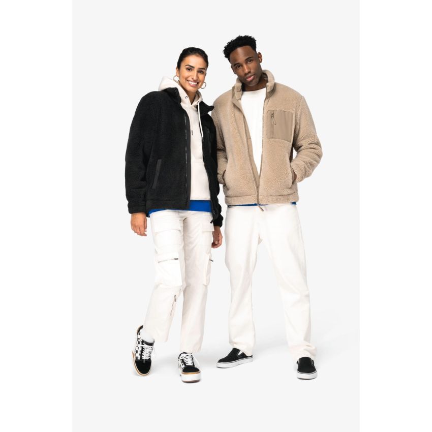 Blouson éco-responsable en sherpa unisexe