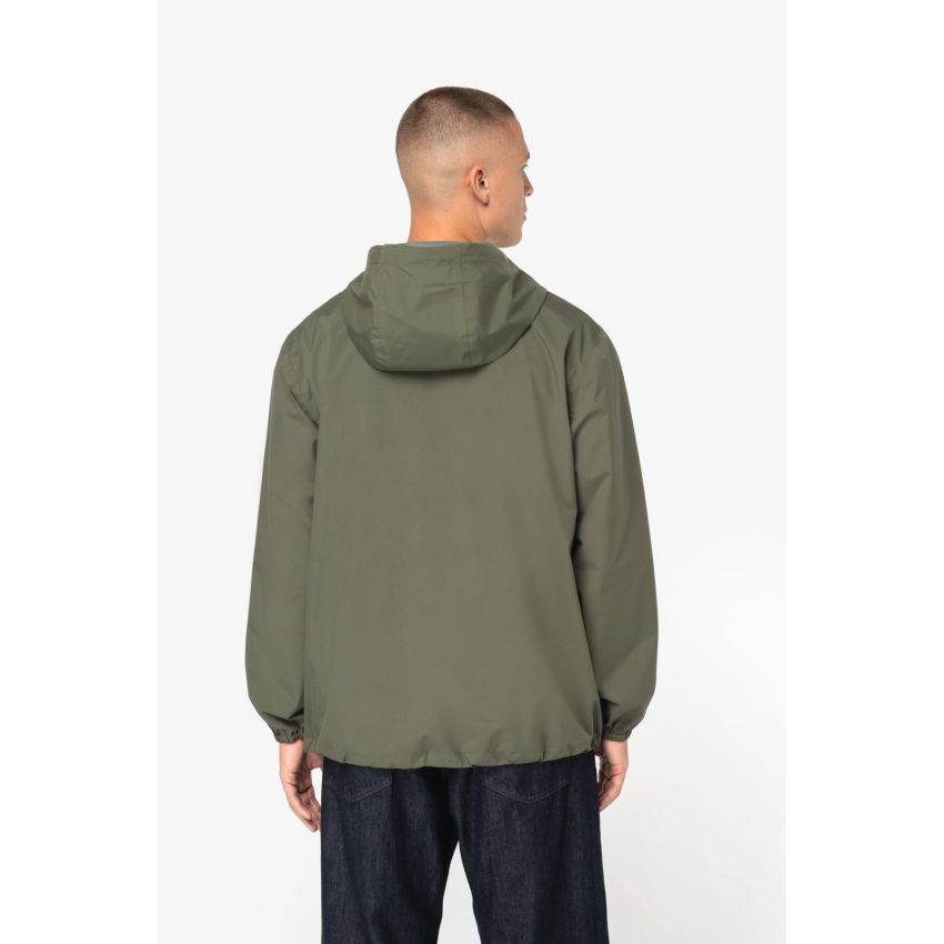Sweat-shirt coupe-vent imperméable éco-responsable unisexe à demi-zip
