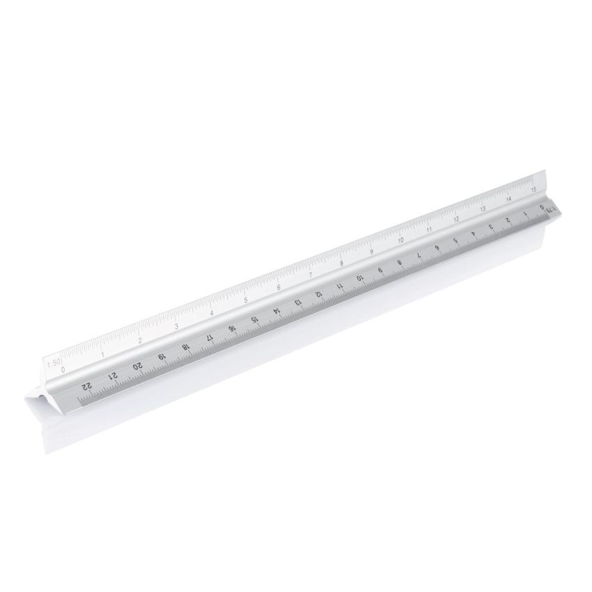 Règle triangulaire en aluminium
