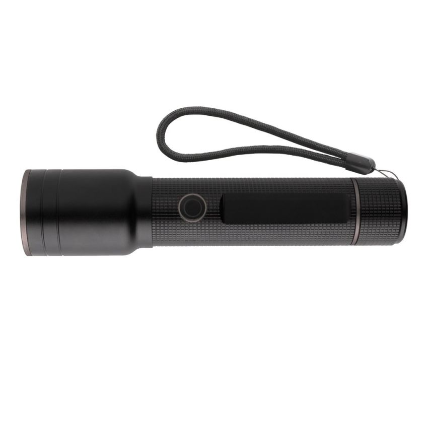Lampe torche résistante rechargeable USB en aluminium recyclé RCS