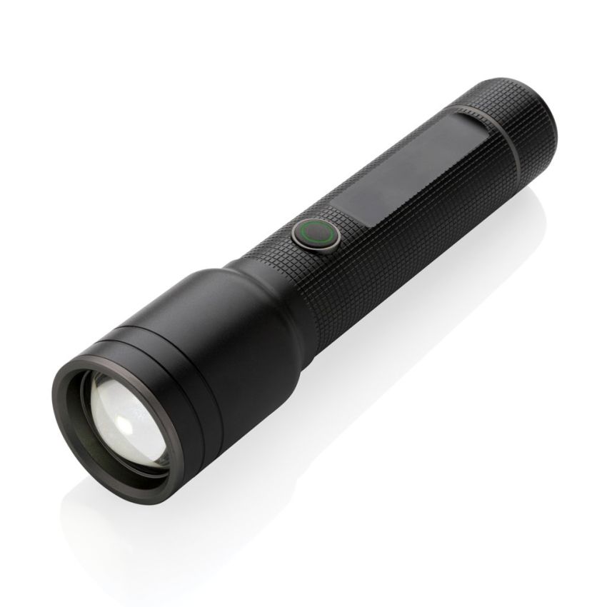 Lampe torche résistante rechargeable USB en aluminium recyclé RCS