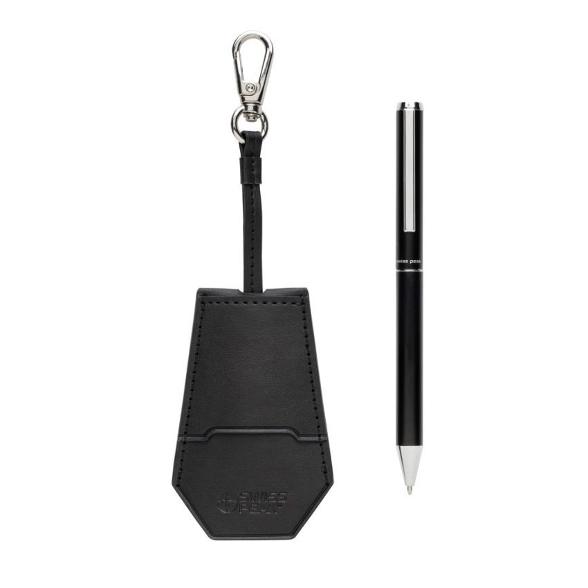 Set stylos/porte-clés Tula en PU recyclé certifié RCS