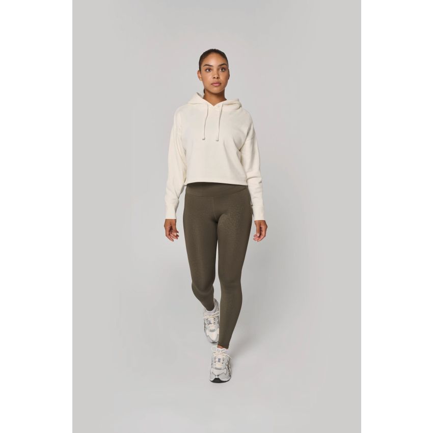 Sweat-shirt « crop » à capuche pour femme