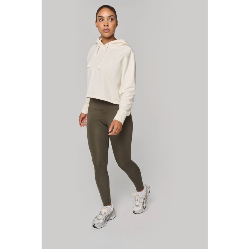 Sweat-shirt « crop » à capuche pour femme