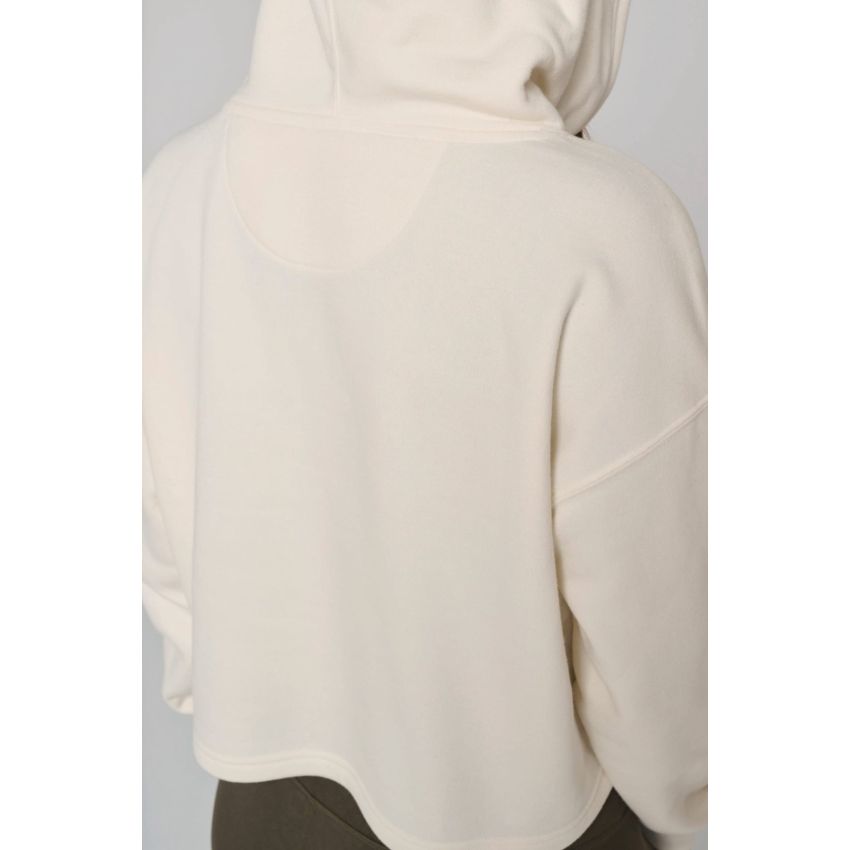 Sweat-shirt « crop » à capuche pour femme