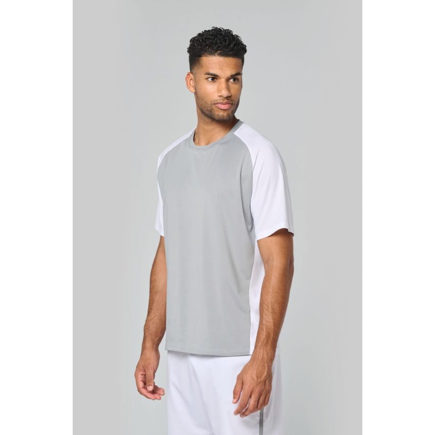 T-shirt de padel bicolore à manches raglan pour homme