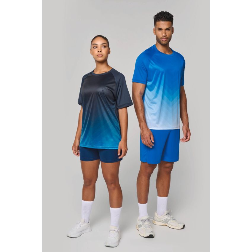 T-shirt multisports en polyester sublimé unisexe
