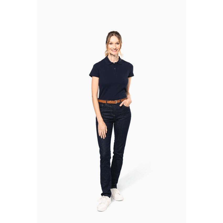 Polo femme à manches courtes en Supima®