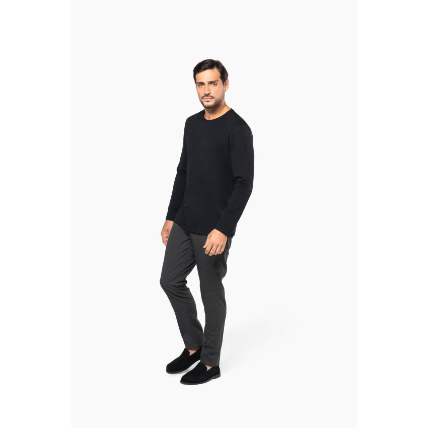 T-shirt homme à manches longues en Supima® à col rond