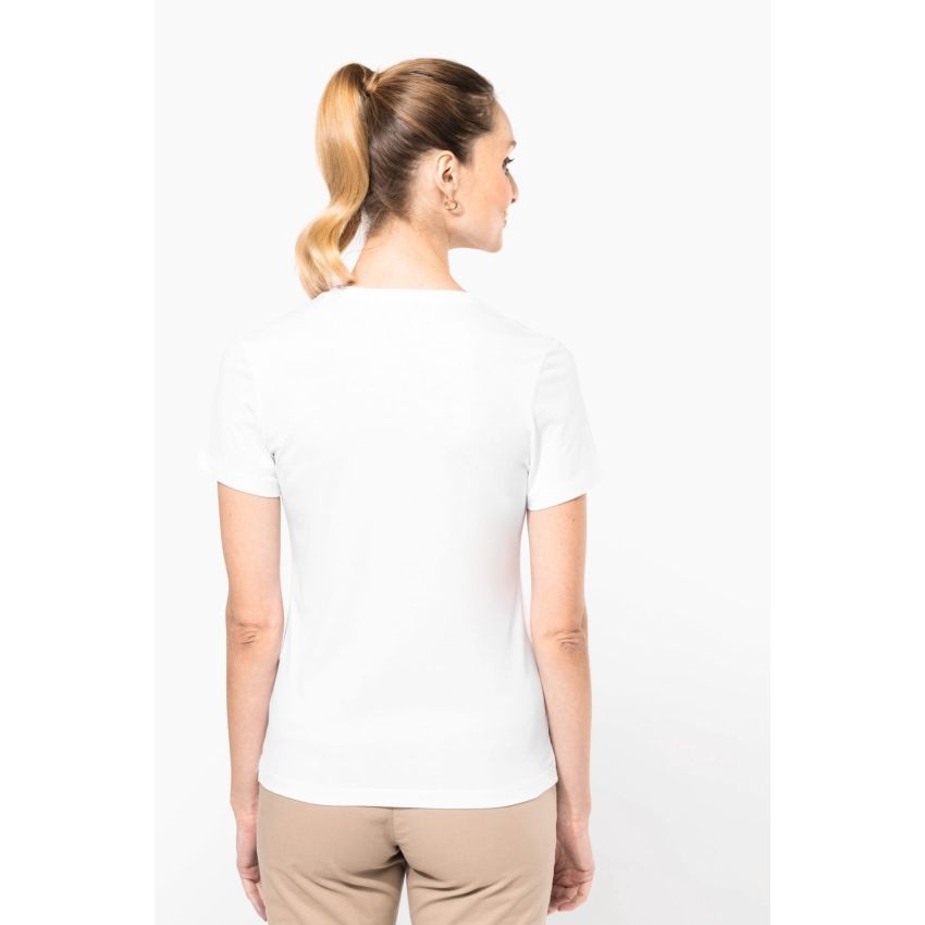 T-shirt Supima® col en V à manches courtes pour femme