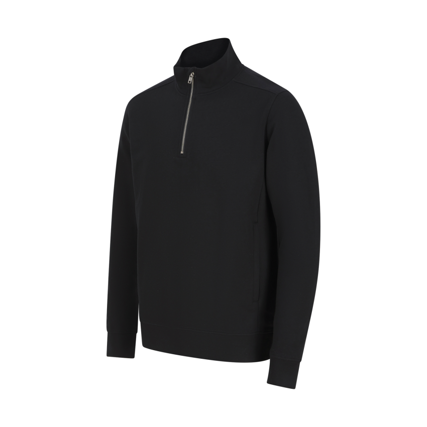 Sweat-shirt unisexe à demi-zip