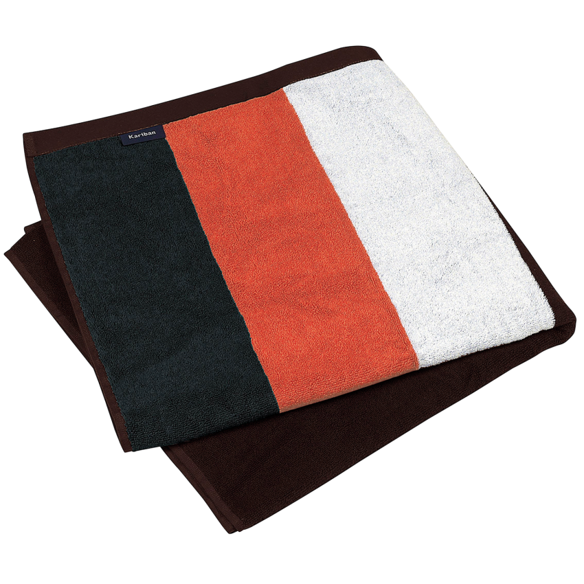 Serviette de plage en velours à rayures