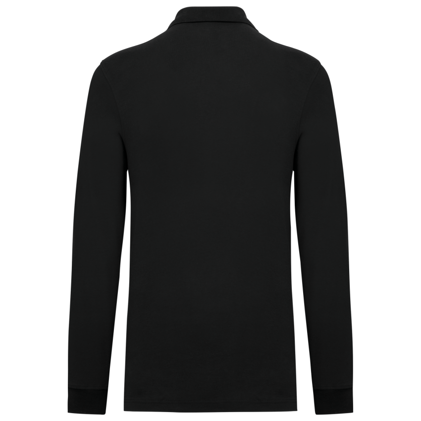 Polo en maille piquée manches longues Bio180 pour homme