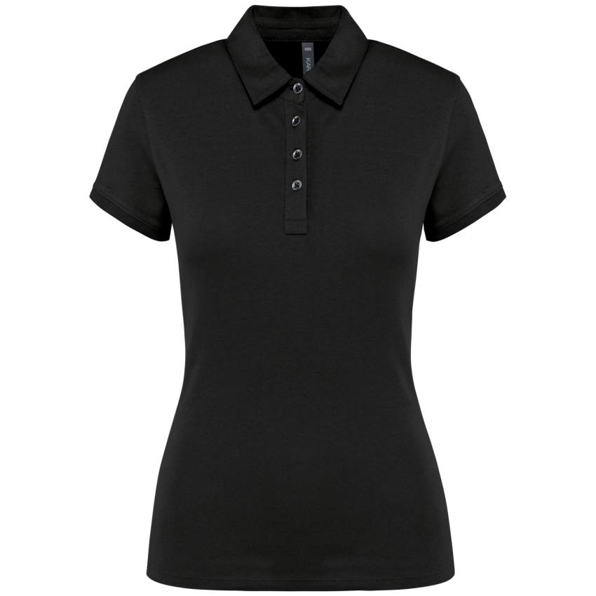 Polo en jersey femme à manches courtes