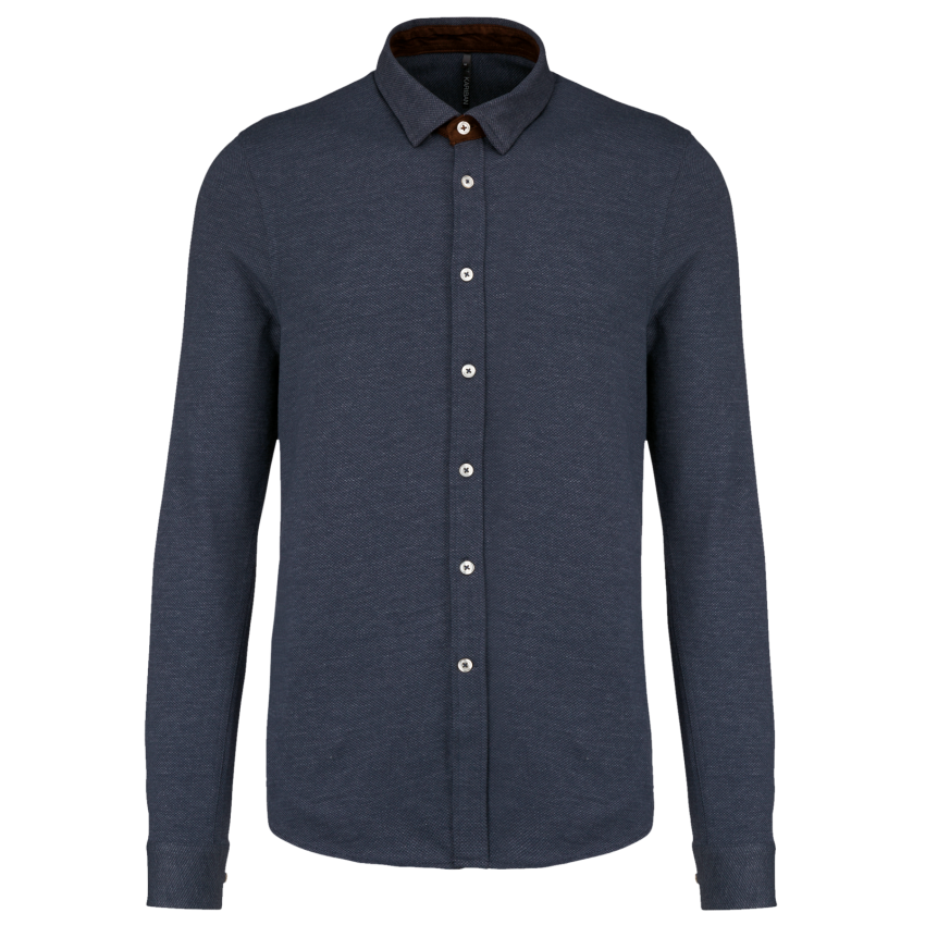 Chemise en jacquard à manches longues