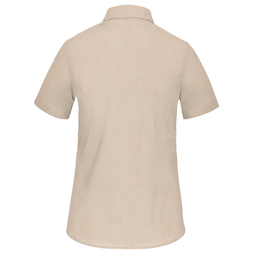 Chemisier en popeline polyester/coton à manches courtes facile d'entretien pour femme