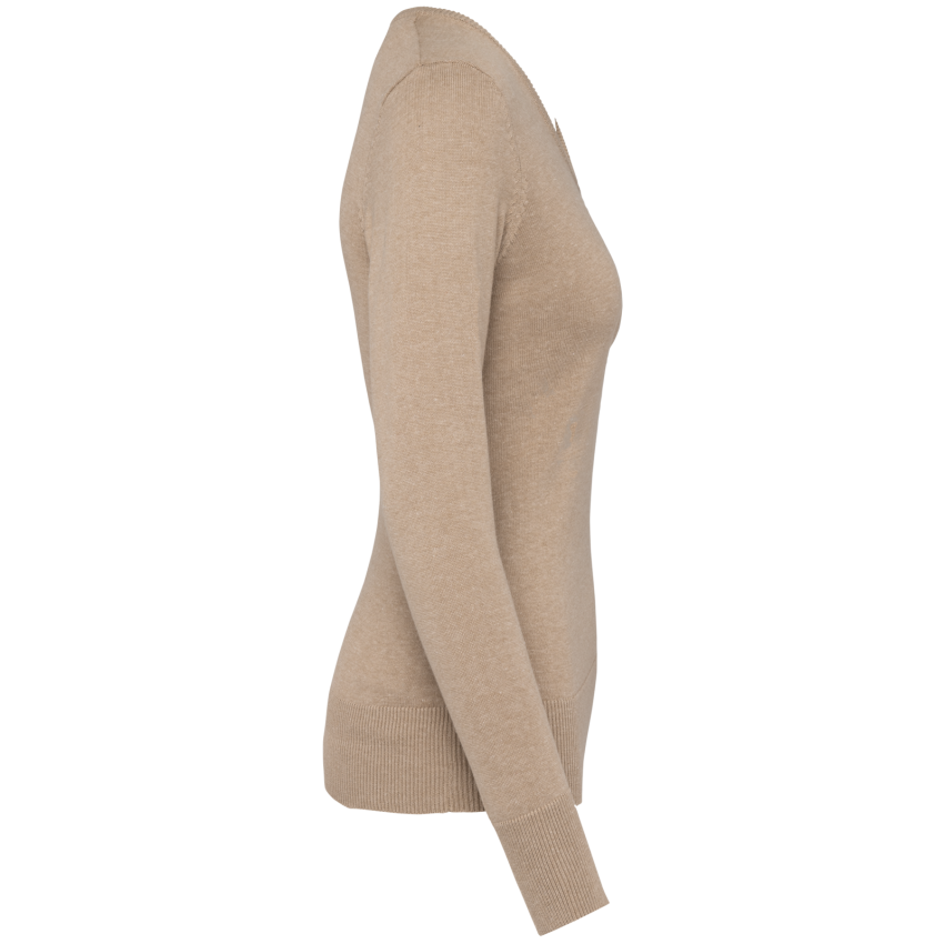 Pull femme col en V