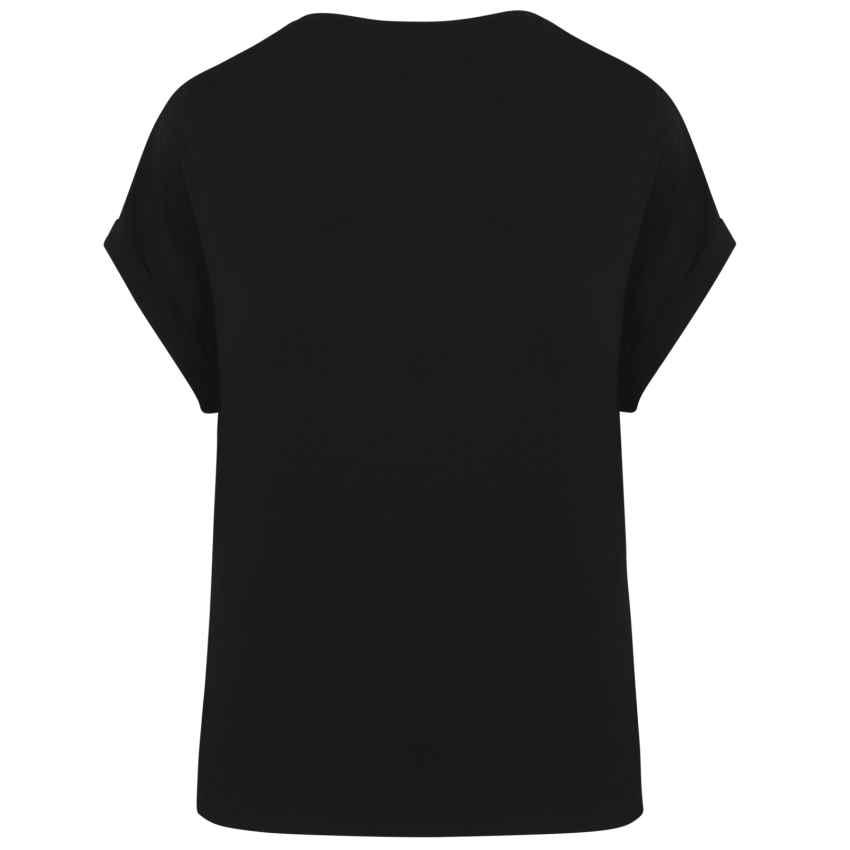 T-shirt éco-responsable à manches retroussées pour femme