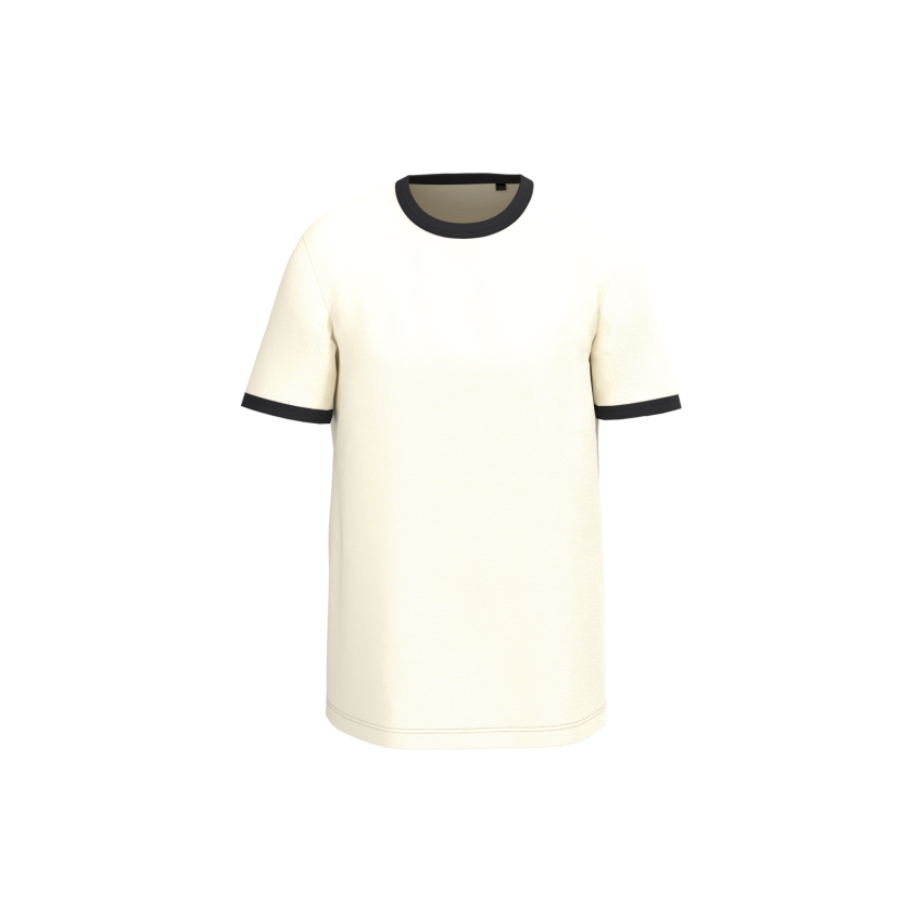 T-shirt ringer éco-responsable homme avec contrastes et aspect délavé