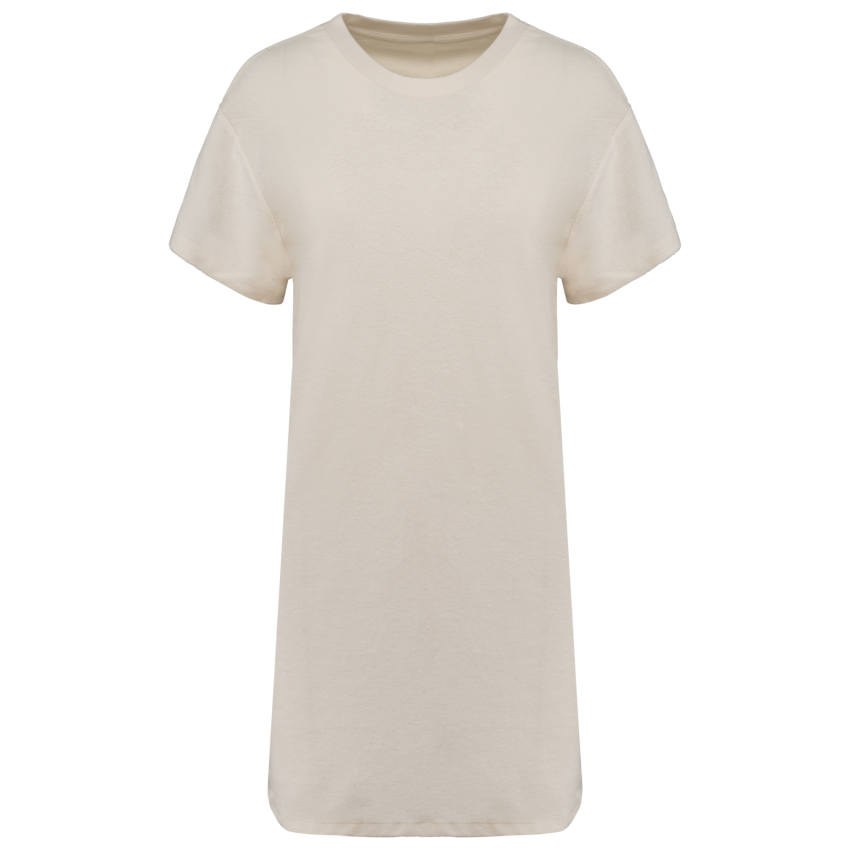 Robe éco-responsable en maille turque à épaules tombantes pour femme