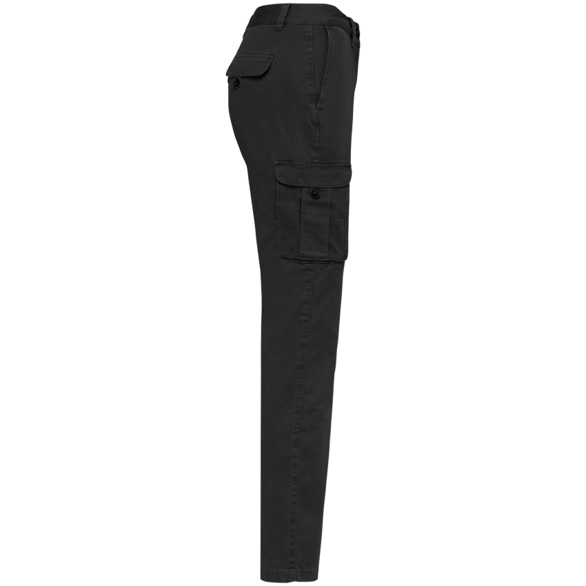 Pantalon cargo éco-responsable à effet délavé pour femme