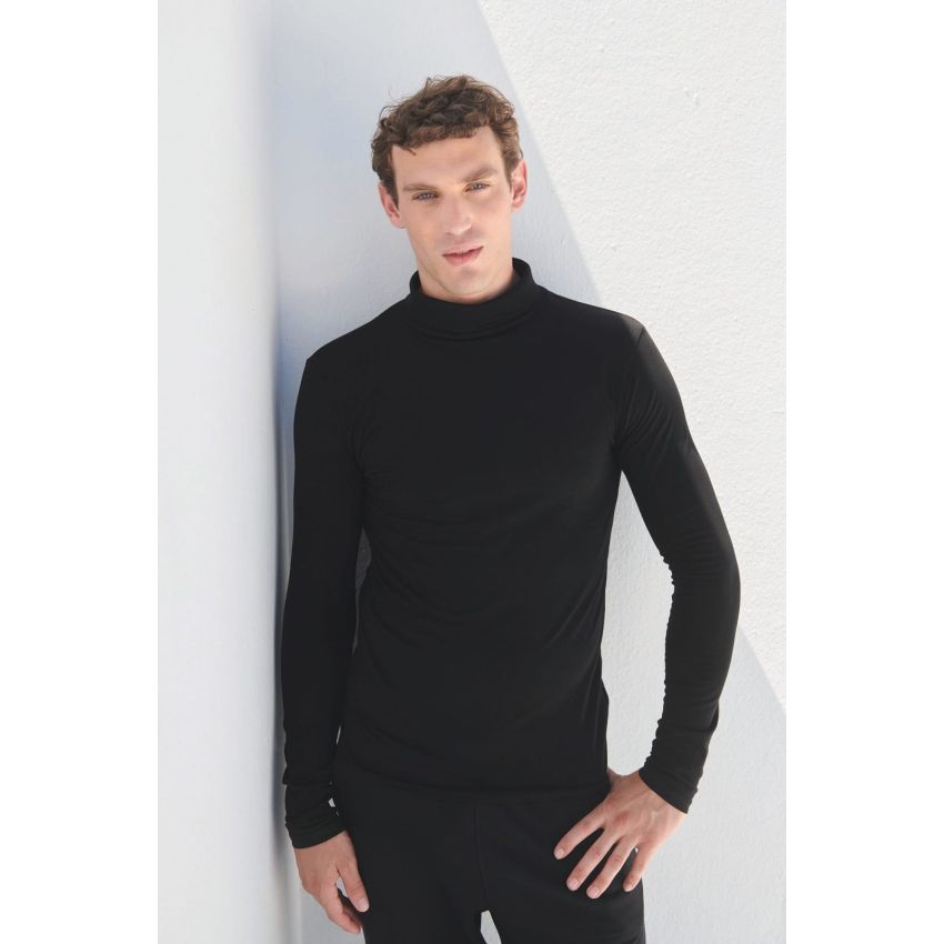 T-shirt pour homme à col montant - Feel Good
