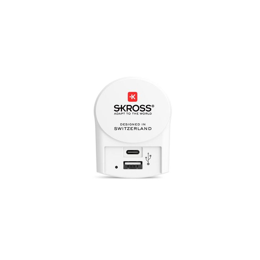 Chargeur USB Euro Skross, USB européen-type C et type A