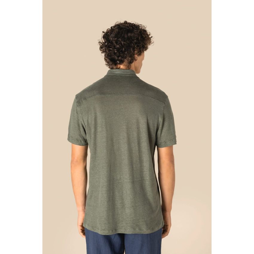 Chemise homme à manches courtes en lin