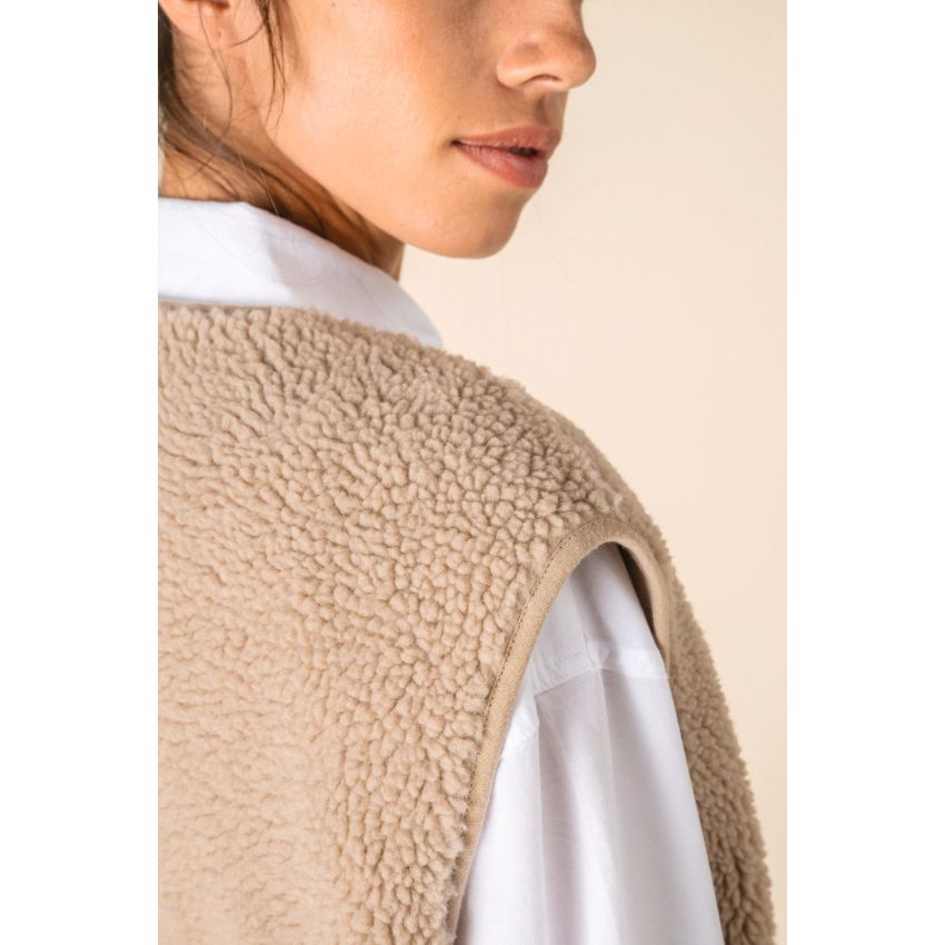 Gilet en sherpa pour femme