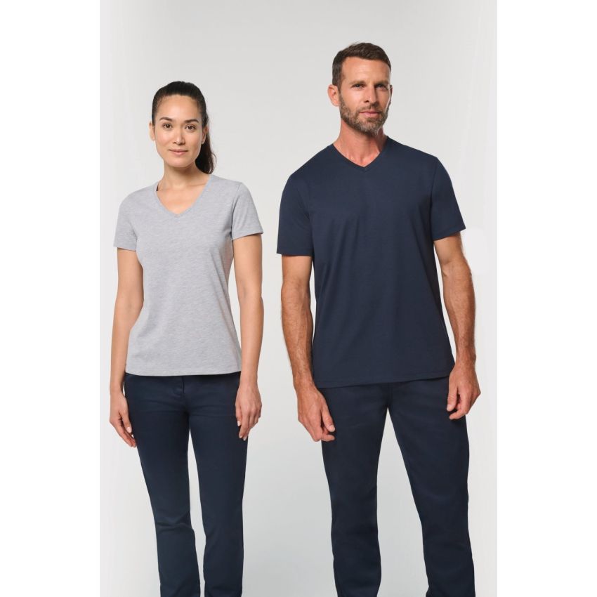T-shirt éco-responsable col en V antibactérienne pour homme