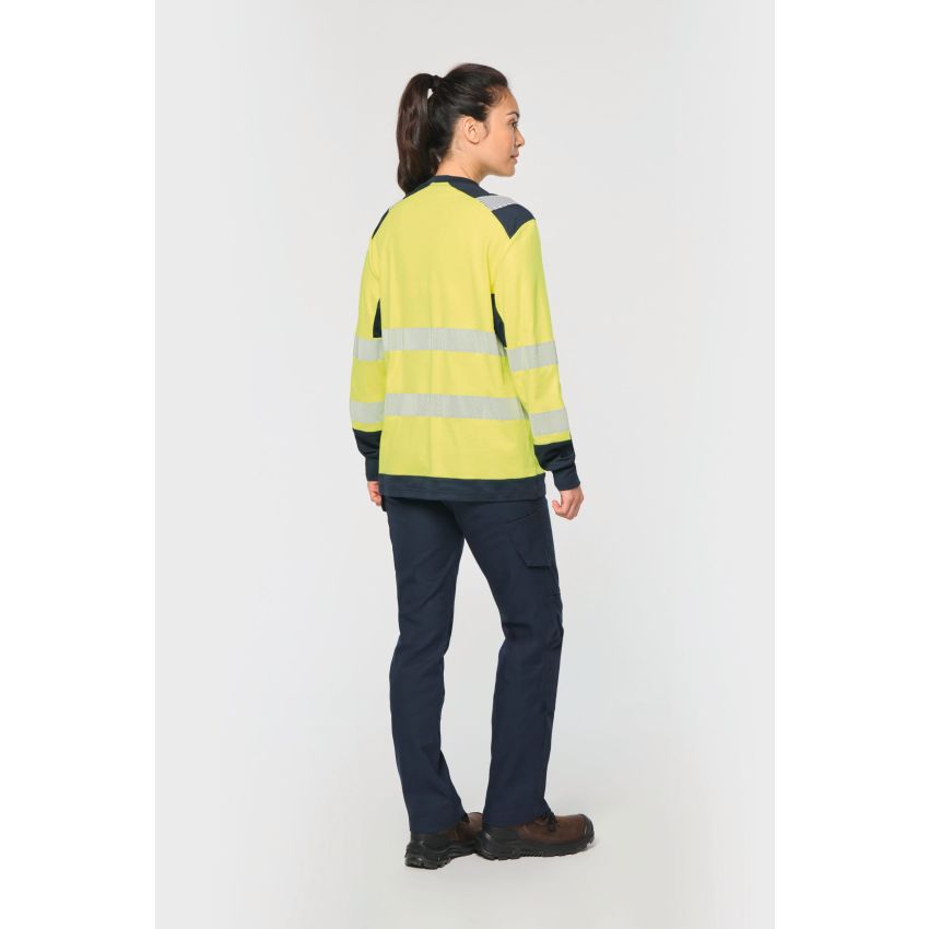 T-shirt de sécurité en matière recyclée à col rond manches longues unisexe