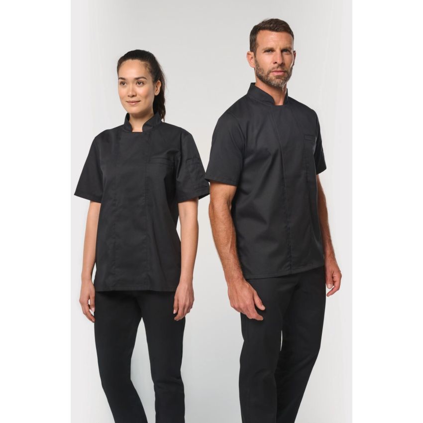 Veste de chef éco-responsable à manches courtes unisexe