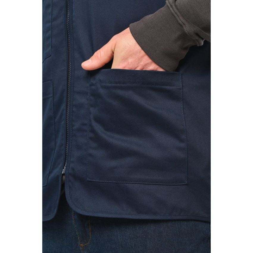 Gilet multipoches unisexe en polyester/coton