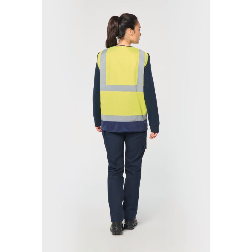 Gilet de sécurité haute visibilité en matériau recyclé avec fermeture unisexe