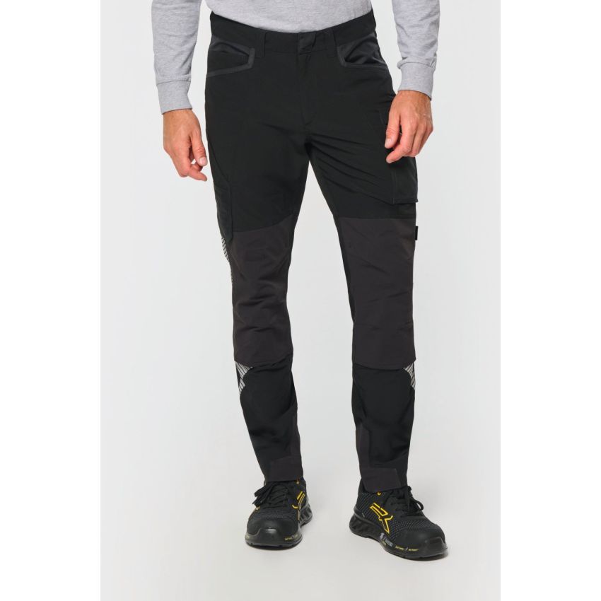 Pantalon stretch léger recyclé multipoches unisexe