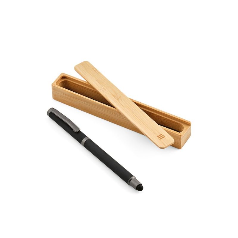 Stylo Woolf en acier inoxydable recyclé à encre noire